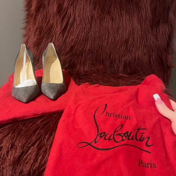 Christian Louboutin Clare 80 Suede Heels - Picture 8 of 9